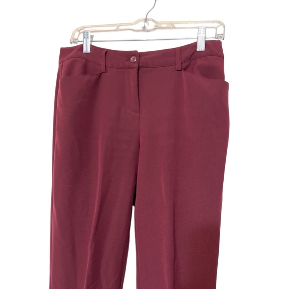 Chadwicks Shape Benefits Diane Pants Size 6P Burgundy Office Career Corp… - Picture 2 of 5